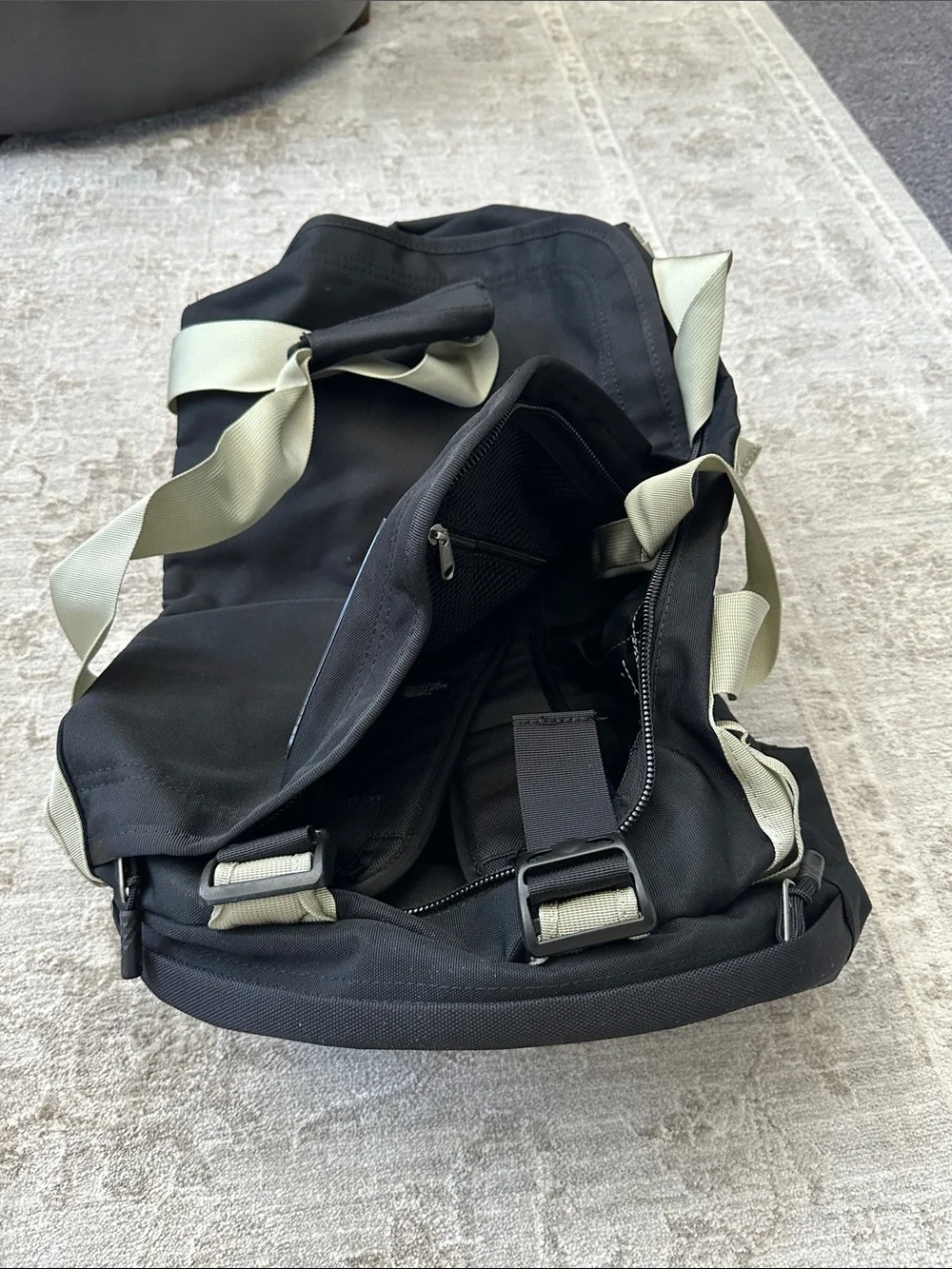The North Face Tea Green Medium Gilman Duffel. 71 liters. 25” x 14” x 14”. NWT’s